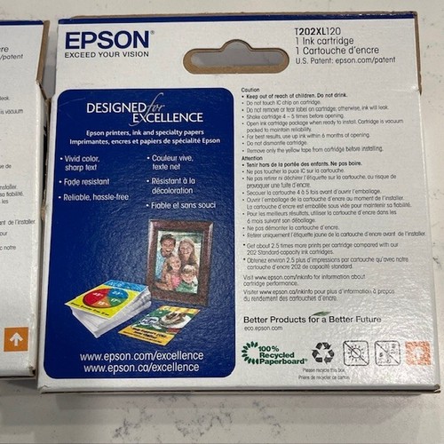 Genuine Epson 202XL Black Ink Cartridge T202XL120 Dated 09/2024 2 Pack - Picture 5 of 8