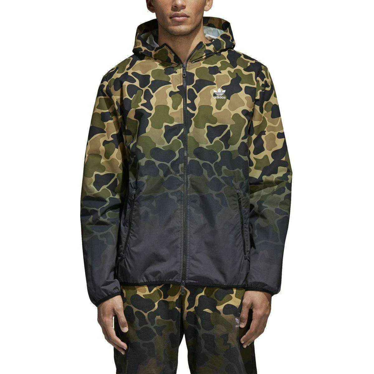 Adidas camo jacket windbreaker on sale