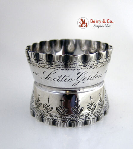 Wood And Hughes Coin Silver Napkin Ring 1870 - Picture 1 of 4