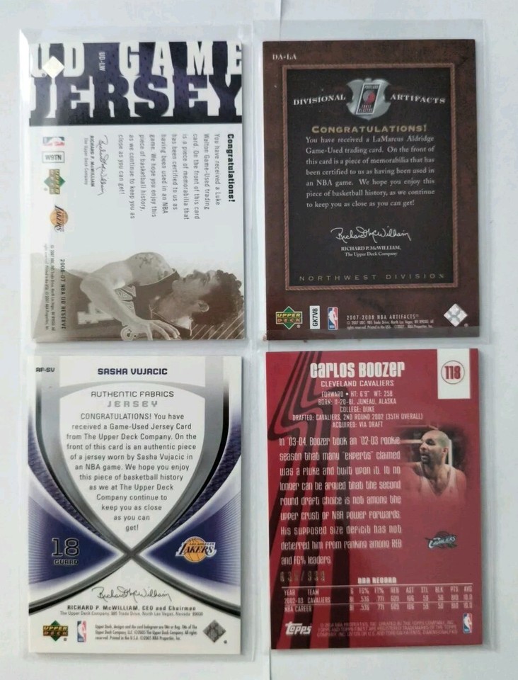 Lot of 11 NBA Patch Cards With Refractor Amare Stoudamire Chauncy Billups eBay