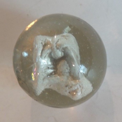 19th C. German SULPHIDE Standing Lion 1 1/4" Marble - Picture 8 of 11