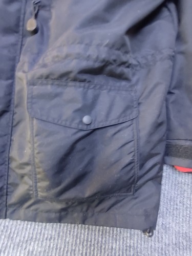 Marlboro Gear Mantel Herren XL schwarz rot Reißverschluss Fleece gefüttert abnehmbare Kapuze Vintage Neu mit Etikett - Bild 11 von 18