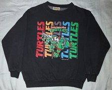 VTG 1992 TEENAGE MUTANT NINJA TURTLES SWEATSHIRT YOUTH LARGE 90s TMNT MIRAGE KID