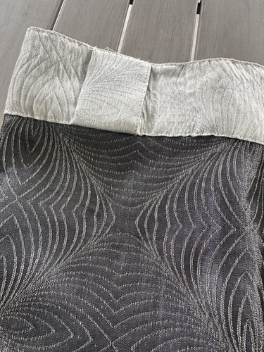 2 Dainty Home Inc Curtain Panels Shimmery Silver Gray Rod Pocket 83”x35” - Picture 2 of 7
