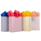 SUNCOLOR 4 Pack 16" Extra Large Gift Bags With Tissue Paper Polka Dot 16"