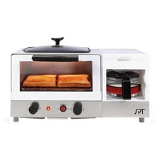 SPT Toaster Oven Breakfast Center 1450 W Stainless Steel w/ Griddle and Coffee