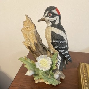 Lefton Porcelain Woodpecker Bird Figurine 1984 04264 Collectible Sculpture