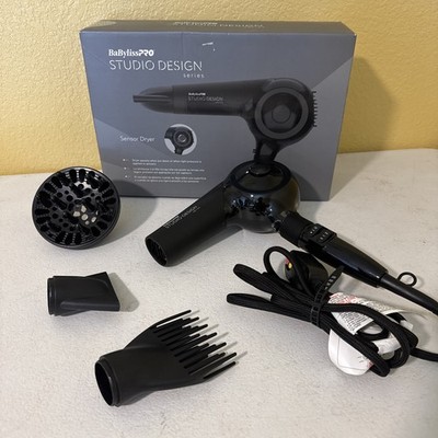 BaByliss PRO Studio Design Series The Sensor Dryer Hair Blow Black 1875W New