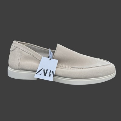 Zara Men\'s Beige Real Suede Leather White Sole Casual Loafers Shoes Size US 8 Zara Men main image 2