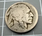 1917-D Buffalo Nickel 5c Semi-Key Date Coin - AG/GOOD DETAIL - Weak Date