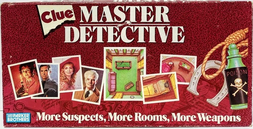 Clue - Master Detective - Board Game - Parker Brothers - Complete - Vintage 1988