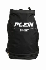 Plein Sport Unisex Black Logo Print Large Backpack Bag