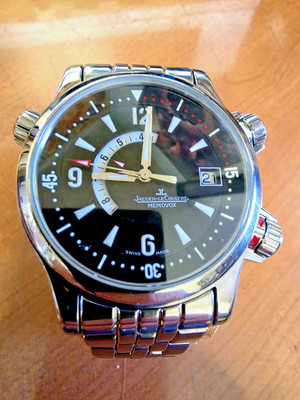 Jaeger-LeCoultre Master Compressor Memovox Alarm Steel Black 41.5mm 146.8.97/1