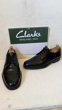 Clarks Black Leathe Shoes Size UK 11 EU 46 Extra Wide