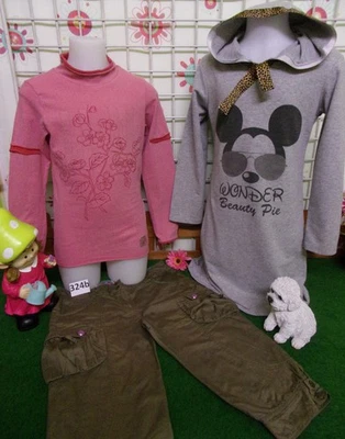 lot 9 vêtements enfant 10 ans fille,corsaire,sweat,robe,pantalon,sweat,gilet ... - Photo 1/3