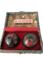 Vintage Chinese Iron Metal Ball Health Set Musical Baoding Balls Stress Relief