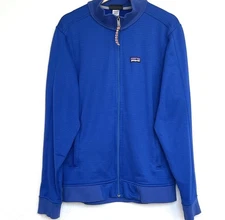 Patagonia Polartec Power Dry Full Zip Jacket Mens Med Blue Outdoor Performance