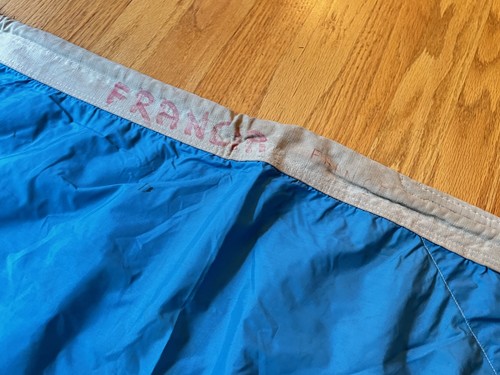 Bandiera marittima FRANCIA vintage anni 50 60 70" x 45" nylon - Foto 11 di 14