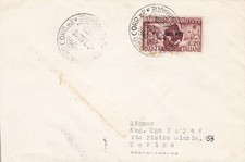 1950 TRIESTE A - No. 80 on first day envelope TRAVELED to Turin