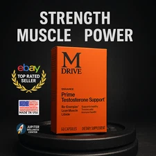 M Drive ENHANCE Prime Testosterone Booster MDrive, 60 Capsules  Exp 6/2026