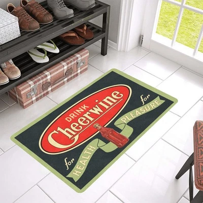 Drink Cheerwine Vintage Style Door Mat Rug Indoor Outdoor Decor