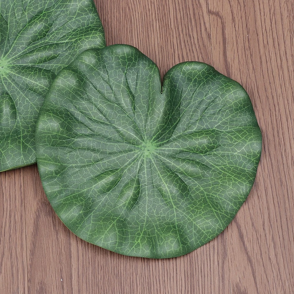 10 Pcs Teich Dekoration Teichpflanzen Künstlich Künstliche Blätter - Bild 2 von 4