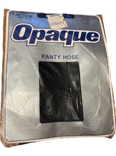 Vintage1980 Opaque 100 Nylon Panty Hose Black New average 5 3-5 6 Style 79PH