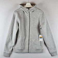 $148 VUORI Mens Seaside Hoodie Medium Full Zip Heather Grey Thick Cotton Comfy
