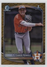 2025 Bowman Chrome Prospects Gold Reptilian Refractor /50 Caden Powell 1ek2