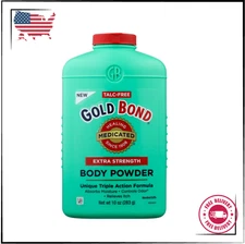Gold Bond Medicated Talc-Free Extra Strength Body Powder, 10 oz., for Cooling...