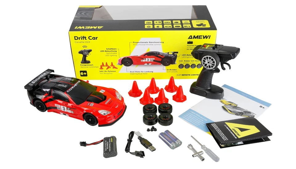 AMEWI / Corvette C6.R Drift Car 1:18 RTR rot / 21121 - Bild 2 von 4