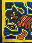 Vintage Kuna Mola Hand Stitched Textile Panel Panama Guna Folk Art Cat ? Lemur ? — photo 5