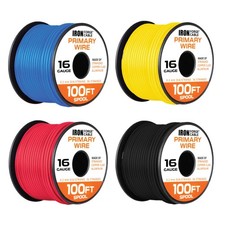 16 Gauge Automotive Wire - 4 Roll Assortment for Electrical Projects