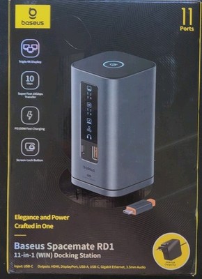 Baseus Spacemate RD1 Docking Station DisplayPort,HDMI,USB-C  11-in-1 für Windows