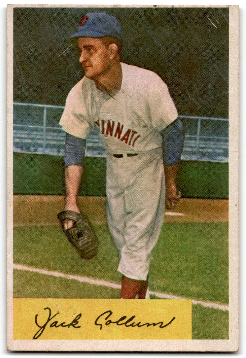 1954 Bowman Jack Collum Rookie Card SET BREAK Poor Condition Cincinnati Reds Vintage MLB