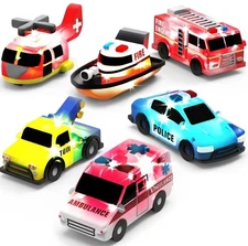 Emergency™ Light Up Bath Toys, 6 pk | Water-Activated Cars w/LEDs