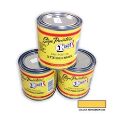 1 SHOT LETTERING ENAMEL PAINT LEMON YELLOW 236ml TIN (CODE 132L)