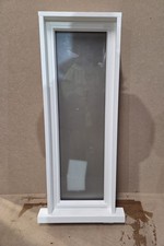 Wooden Timber Direct Glazed Non-Opening Window Sapele Hardwood 360x1020mm DD20