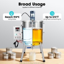 Stirring Tank Lipstick Paste Filler 30 Liter 8Gal Heating Mixing Filling Machine