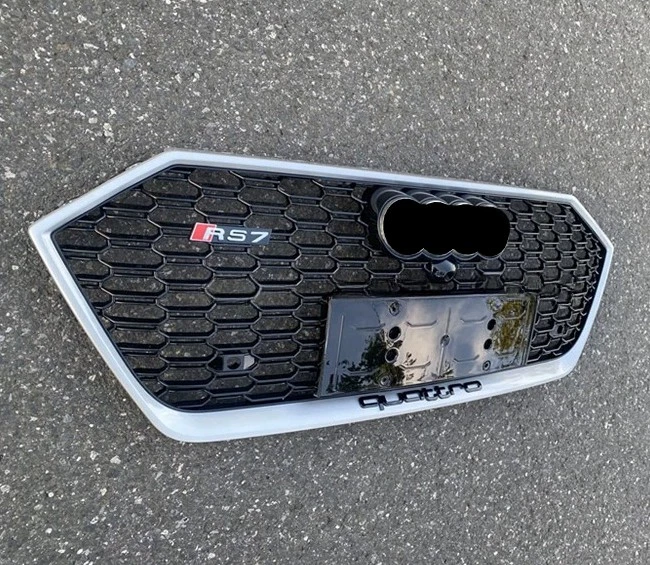 For Audi A7 S7 RS7 2019-2022 Front bumper Honeycomb mesh Grille grill - Image 3 of 4