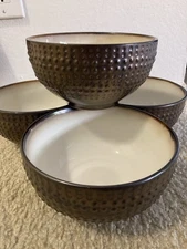 Threshold Barnet Bronze Set Of 4 Cereal/Soup Bowls 6"