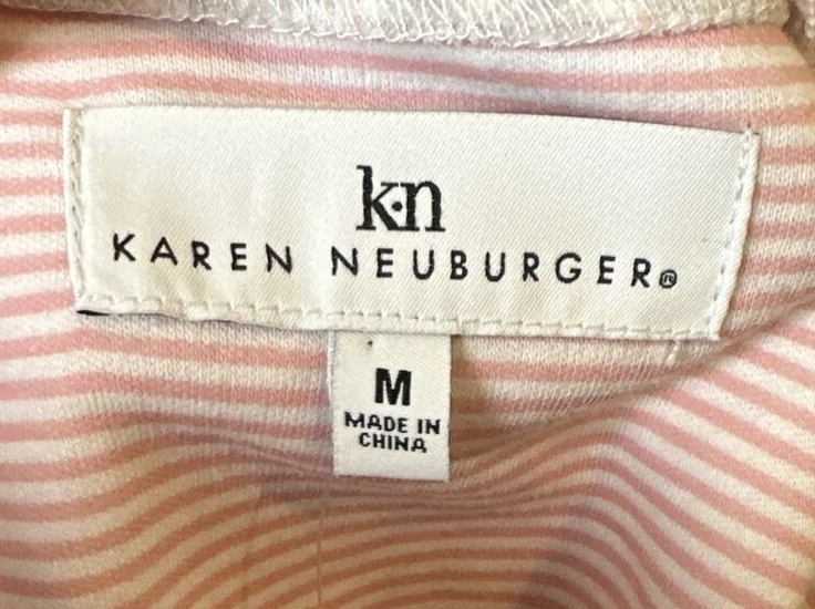 Pijama Karen Neuburger Henley Top Mujer Talla M Gris Rosa Diamante Geo Tejido Nuevo con Etiquetas Foto 4 de 4