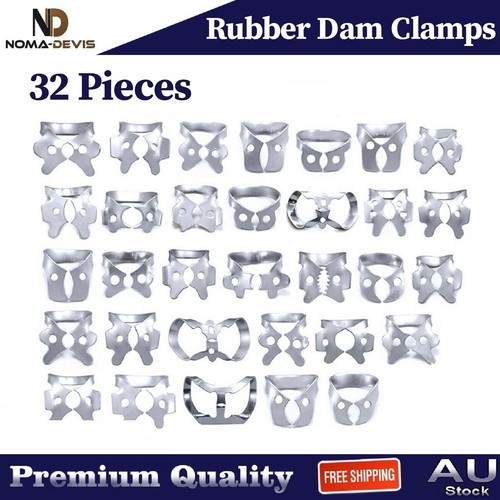 Rubber Dam Clamps Different Sizes Tissue Premolar Clamp Molar Endodontics 32 Pcs - Bild 5 von 5