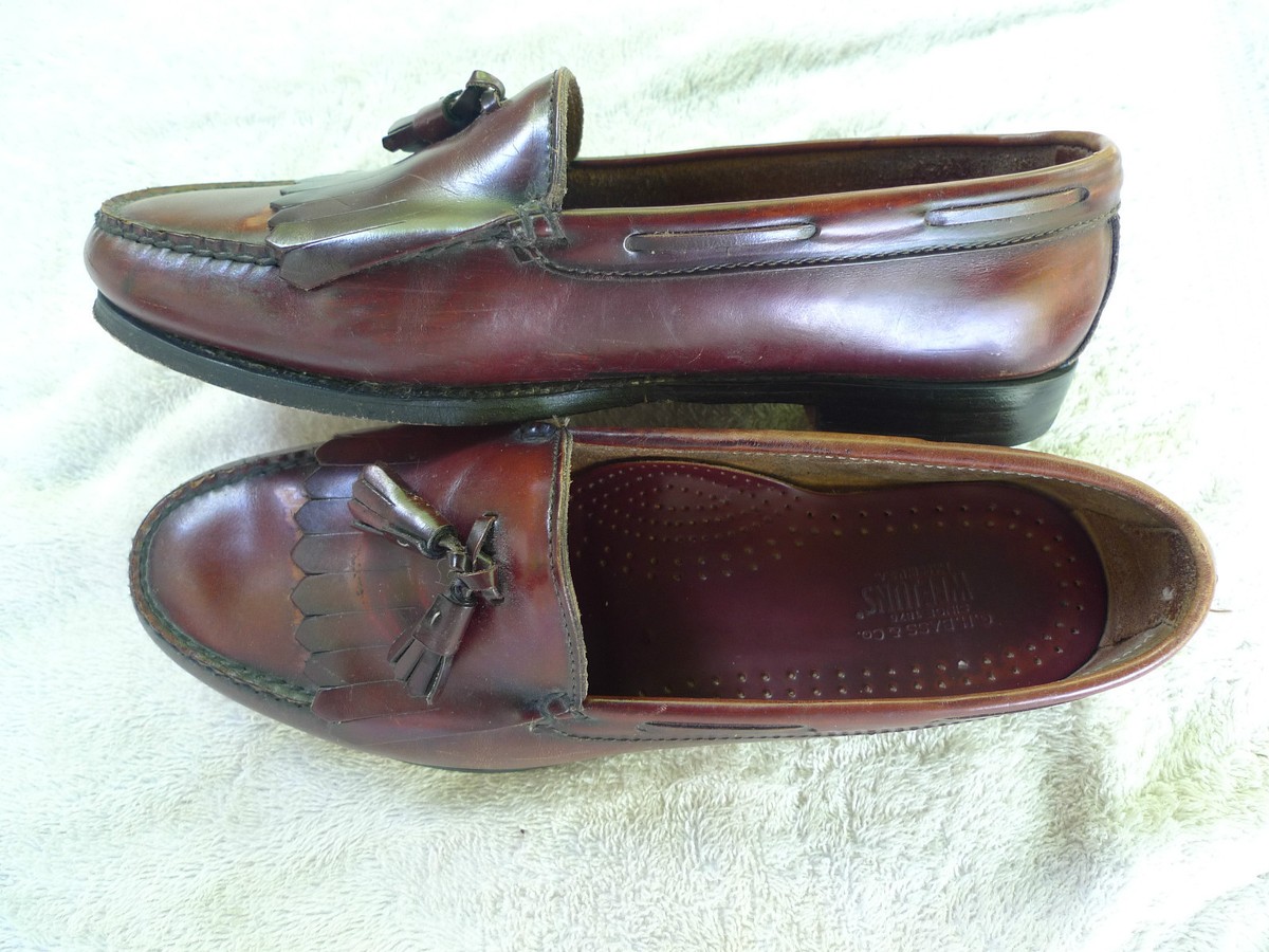 Bass Weejuns Leather Kiltie Tassel Loafers-Repaired-Made In  display picture 2