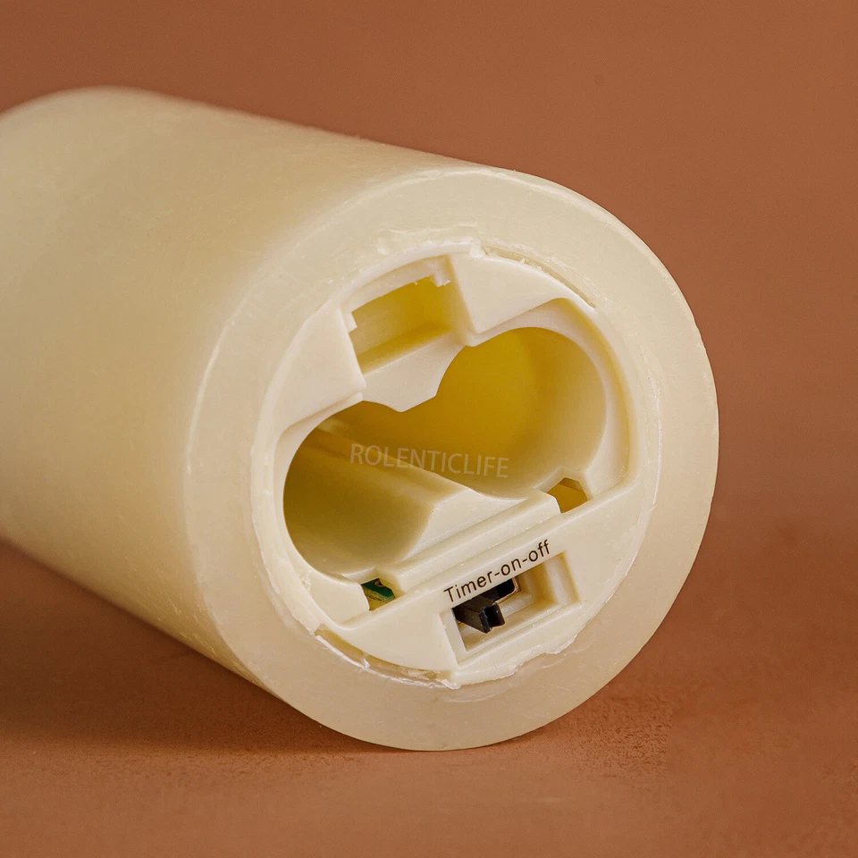 Luminara Flameless Pillar Wax Battery Candles with Remote Moving Flame Ivory  - Image 4 of 4