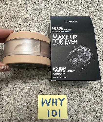 Make Up For Ever HD Skin Twist & Light Loose Powder 2.0 MED. .2oz/8G FULL SZ $45 - Picture 2 of 20