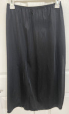 Vanity Fair Black Mid Length Half Slip Lace Trim Vintage Made In USA