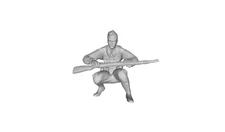 Printle M Homme 035--WWII German Soldier Wehrmacht Figure for Dioramas Train Set