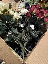 Box Of Assorted Artificial Flowers New Never Used