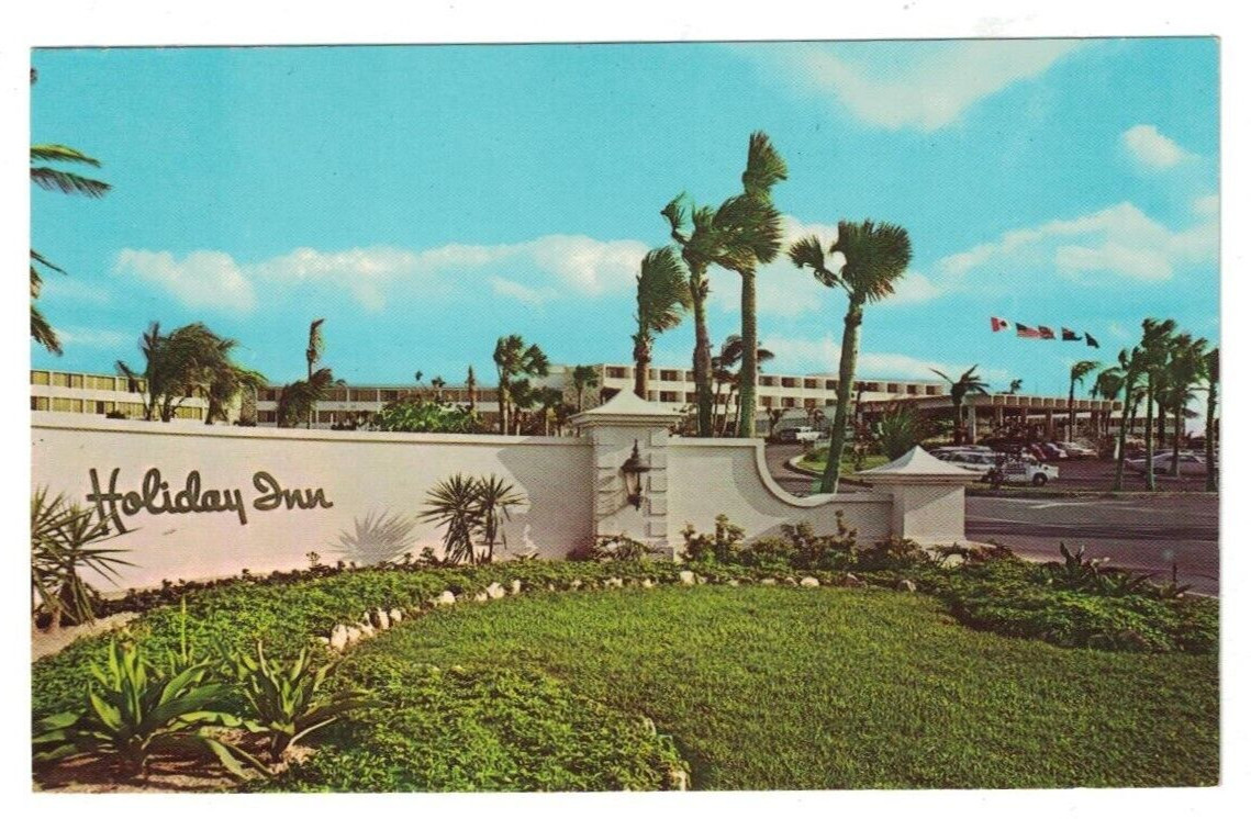 Vintage 1960'S Holiday Inn Grand Bahama Island British Bahama Postcard